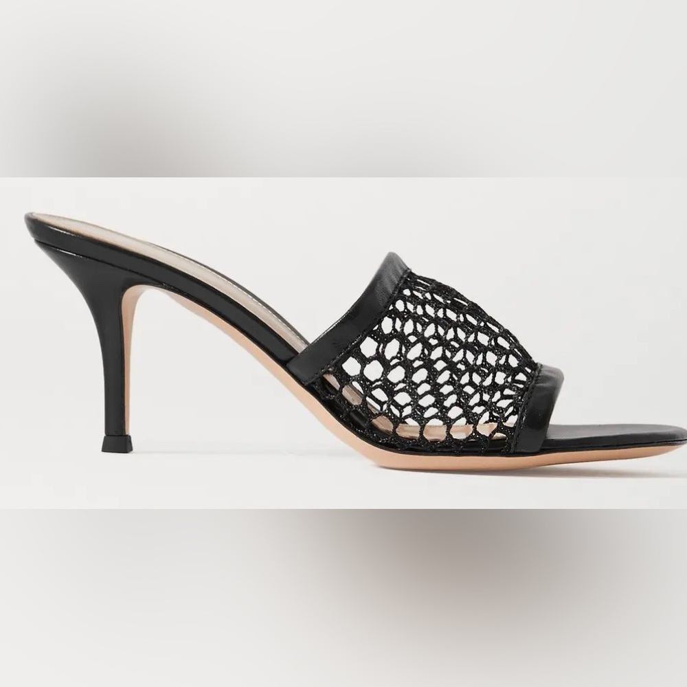 Gianvito Rossi Jamaica 70 fishnet mule sandals
